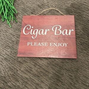 Cigar Bar Wooden Sign